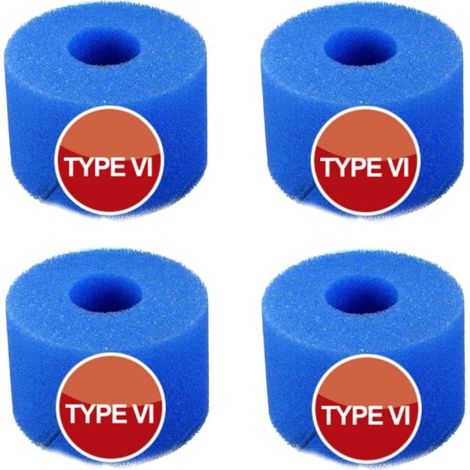 Lot d'éponges filtrantes pour filtre de piscine Intex type VI - Réutilisables - Éponges très élastiques - pour le nettoyage de la piscine (1/5)