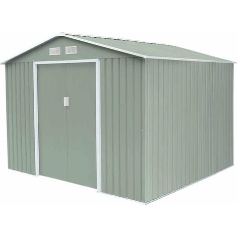 Gartenhaus aus Metall Gardiun Devon 7,06 m² Grün 277x255x202 cm 0.25 mm Verzinkter Stahl (1/5)