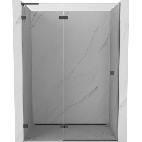 Mexen Lunar L Duschdrehtür links 135 cm, transparent, Gunmetal - 834L-135-000-95-00-L (1/5)