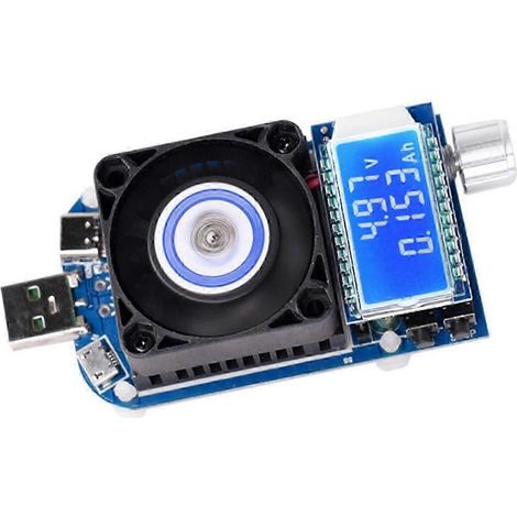 Testeur de charge USB avancé QC3.0 : résistance de charge électronique, 4 A 25 W / 5 A 35 W, multicolore. (1/5)