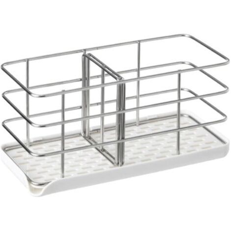 Panier de Drainage en éponge Support de Rangement en Acier Inoxydable Support de Rangement pour évier Peut être utilisé dans la Salle de Bain (1/5)