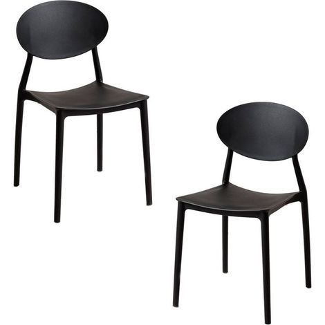 Packs Sillas Jardín - Pack 2 Sillas Bután - Negro (1/5)