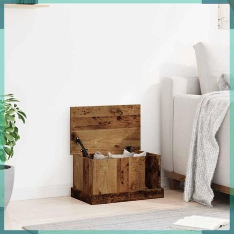 Boîtes de rangement - 857159 - Vieux bois - Bois d'ingénierie - 30 x 50 x 28 cm (1/5)
