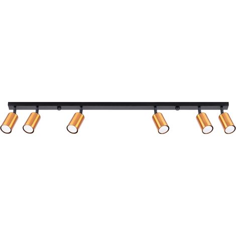 Ceiling lamp WINX 6L black/cooper (1/5)