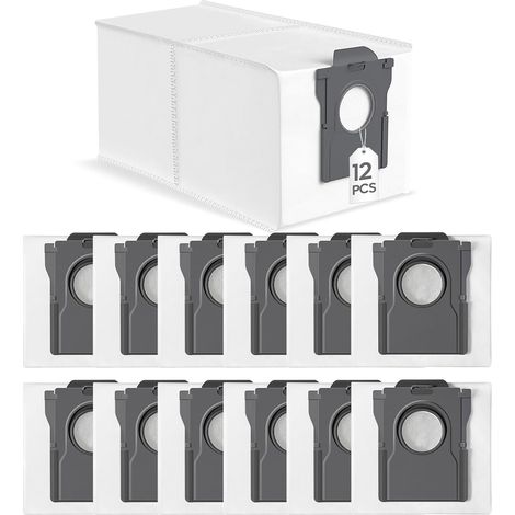 12 PCS Sac Aspirateur pour Dreame L10s Ultra Gen 2 3,L10s Pro Ultra Heat,L20/L30s/L40/L40s/L50/X30/X40/X50 Ultra,L20 Ultra/X50 Ultra Complete,L40 Ultra AE,X30/X40 Pro,Mova S70 E30/40 P50/50s Z60 Ultra (1/5)