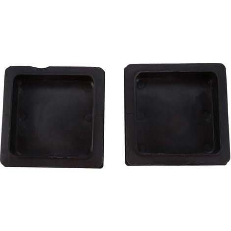 Embouts carrés nervurés en plastique 100 mm x 100 mm, lot de 4 (1/4)