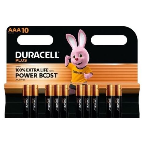 PILA ALCALINA DURACELL PLUS POWER BOOST AAA LR03 BLISTER10