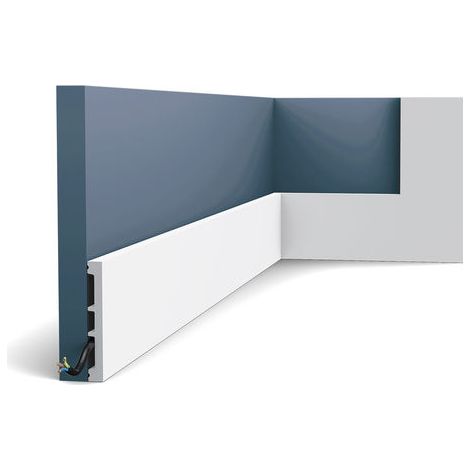 Skirting Orac Decor SX163 AXXENT SQUARE baseboard moulding panel moulding decorative moulding timeless classic design white 2 m (1/5)
