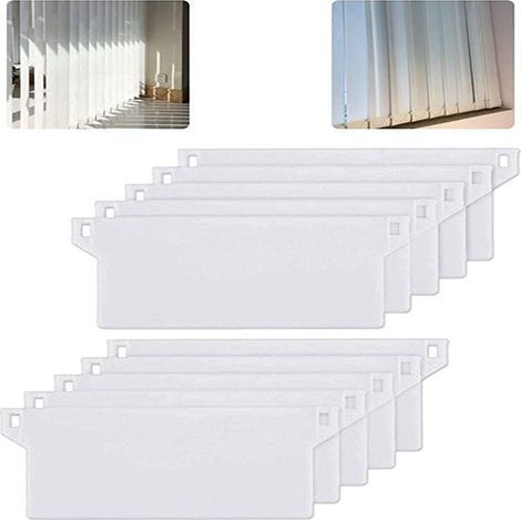 SNQ – Lot de 10 plaques de lestage pour store californien – Poids 31g chacune – Plastique haute qualité avec revêtement UV – Remplacement facile - 10pcs (1/5)