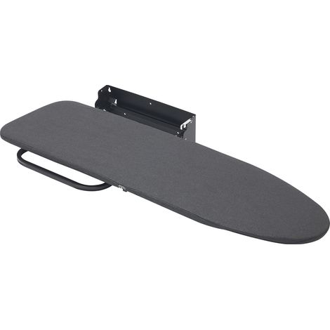 Planche à Repasser Murale Pliable avec Housse résistante à la Chaleur, rotation 180°, Planche à Repasser compacte pour Petits espaces, Noir, 32 x 93 cm