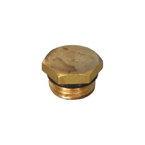 Tapón tubo de agua 1/4" latón brillante