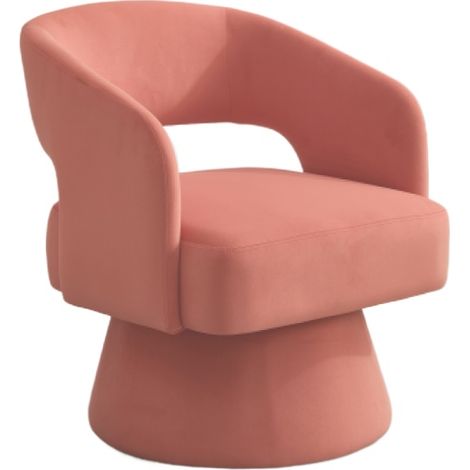 Fauteuil pivotant 360° en chenille pour salon 68 x 66 x 75 cm (1/2)