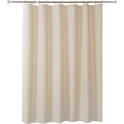 Rideau de douche Beige, résistant à la moisissure, anti-bactérien, Badezimmervorhänge avec Crochet, imperméable à l'eau, 180 x 180 cm (1/5)