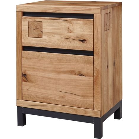 Kommode Wildeiche 56x40x74 natur geölt VILLANDERS 132 (1/3)