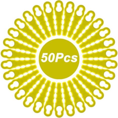 Lot de 50 lames de rechange compatibles pour coupe-bordures Ryobi, têtes -DOUble lames dentelées RAC155 RAC157 RAC158.-