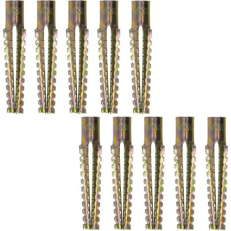 Lot de 10 chevilles à expansion en métal M8x60mm Fixation béton, carreaux de plâtre Résistance élevée, montage stable (1/5)