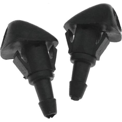 Buse d'essuie-glace, gicleur de lave-glace, pulvérisateur pour vitre de voiture (noir) (2 pièces) (1/4)
