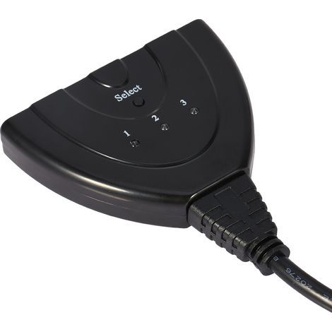 Boîtier de Commutation HDMI 3 Ports Noir pour Affichage Multi-Écran avec Commutateur Auto et Séparateur 1080P (1/4)