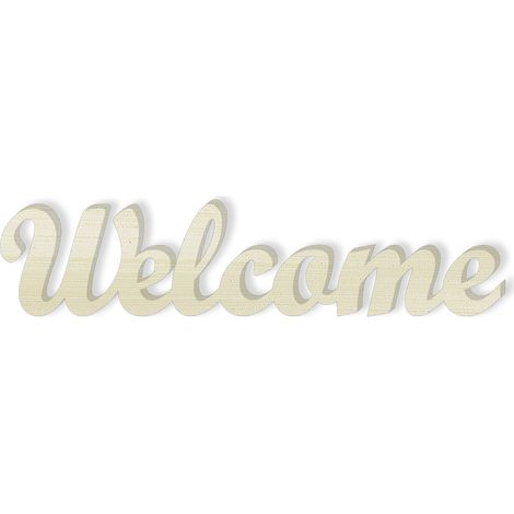 Lupia - Woodwrite Shabby Welcome,Scritta in Legno, Shabby, 83x21x1 cm (1/2)