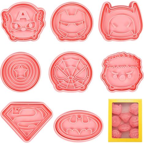 Emporte Pièce, 8pcs Moule Biscuit, Decoupoir Patisserie, Moule Empreinte Patisserie, pour Décoration de Fondant, Biscuit, Cookie, Gâteau (1/5)