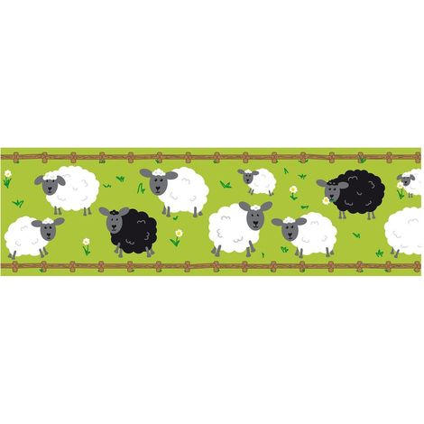Animal pattern wallpaper wall Profhome 403733 self-adhesive border slightly textured with animal pattern matt green black white brown 0.75 m2 (8.07 ft2) (1/5)