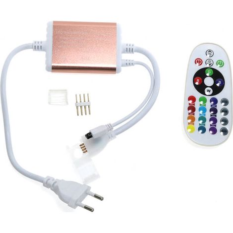 IluminaShop - Controlador para Tiras LED RGB 220V 14,4W con Mando