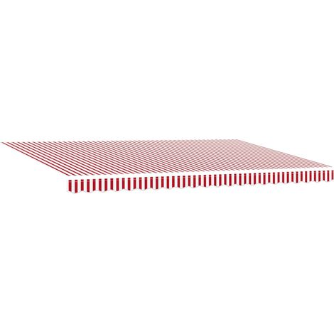 Maison Exclusive - Einziehbare Markise Rot und Weiß 500 x 350 cm