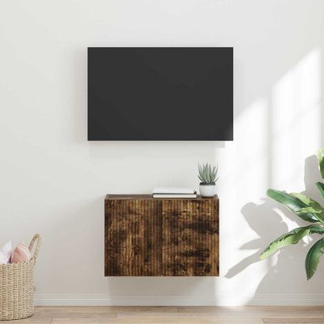 TV-Wandschrank Wandmontiert Geräucherte Eiche 59,5 x 31 x 40 cm (1/5)