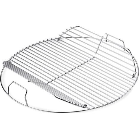 Weber – Grille de barbecue articulée 47 cm – Acier inoxydable – Diamètre 44,5 cm – Pour cuisson directe et ajout charbon facile (1/6)