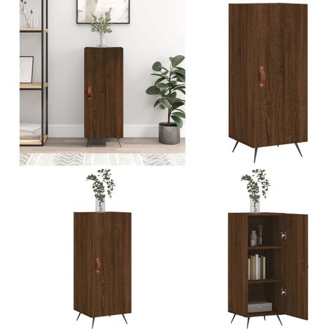 Sideboard Braun Eichen-Optik 34,5x34x90 cm Holzwerkstoff - Schreibtisch - Wohnzimmermöbel - Sideboard - Eiche Optik - Holzmöbel - Home & Living (1/5)
