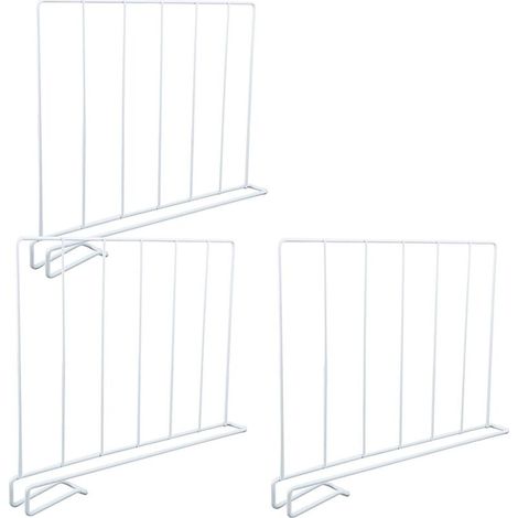 3 pcs Séparateurs Placards Armoires, Separateurs d'armoire en Métal, pour la Cuisine la Bibliothèques la Maison-Fei Yu