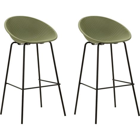 Lot de 2 Tabourets de Bar "Ibiza" 98cm Vert (1/5)