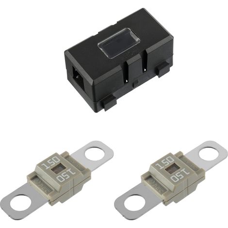 Porte-fusible de voiture et 2 fusibles Midi boulonnés à courant élevé pour voitures, camions, véhicules (150 A Ampères) (1/5)