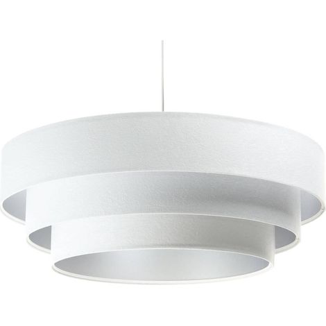 Suspension triniti - Blanc intérieur argenté