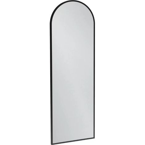 Miroir de salle de bain JACOB DELAFON grande hauteur Silhouette 120x40cm, laqué Noir satiné (1/4)