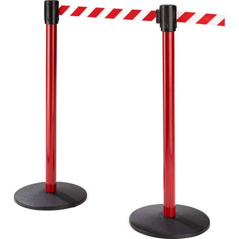 Tensator, Potelets à sangle, lot de 2, potelet rouge (1/3)