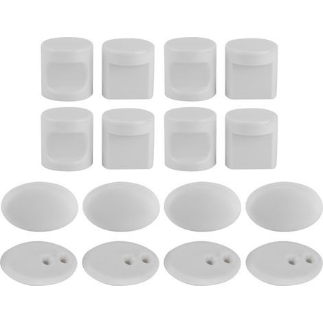 Ensemble de 4 boutons de porte coulissante pour salle de douche, quincaillerie de poignée en verre pour salle de bain (L38)L38W (1/5)