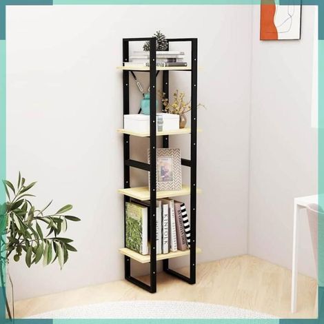 Bibliothèque - 806422 - 4 étagères - Bois de pin massif - 40 x 30 x 140 cm (1/5)
