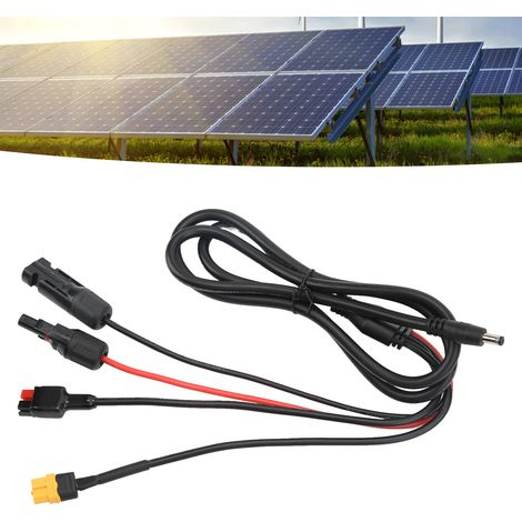 Solarladekabel für ein bis vier Paneele mit 5,5 x 2,1 mm DC-Adapterverlängerung zum Anschluss eines Solarpanel-Ladegeräts. (1/5)