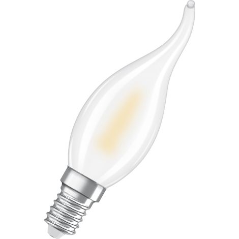 OSRAM Lampe LED à effet de flamme blanche, 1800 K, blanc chaud confort, 20 lm, 1 W, 3,5 cm Ø, verre sans plomb (1/4)