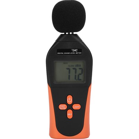 824C Tragbarer digitaler Schallpegelmesser Lärm Dezibel Monitor Messtester 30 bis 130dBA (1/5)
