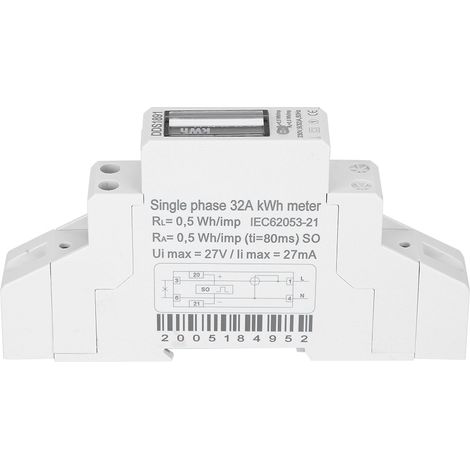 Compteur monophasé DDS1891 haute précision 2P LCD pour réseaux électriques, 50 Hz, 230 V (1/5)
