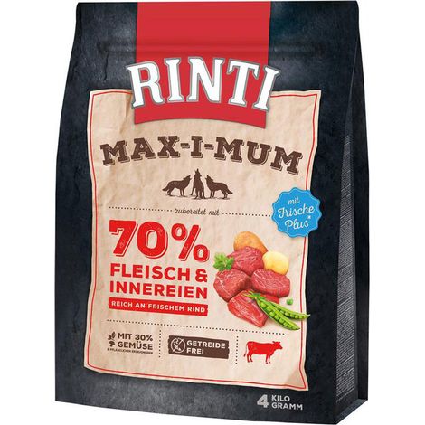Rinti Max-i-Mum Hundetrockenfutter Adult 4 kg Rind Trockenfutter Hunde (1/2)