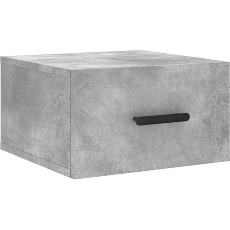 Maison Exclusive - Mesita de noche de pared color gris hormigón 3