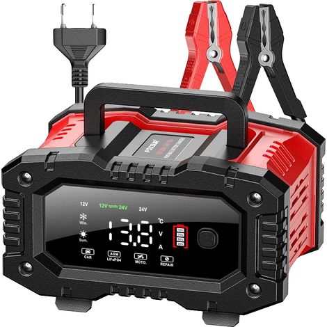 Chargeur de batterie de voiture, double sortie, technologie de charge intelligente, 12V 20A/24V 10A (1/2)