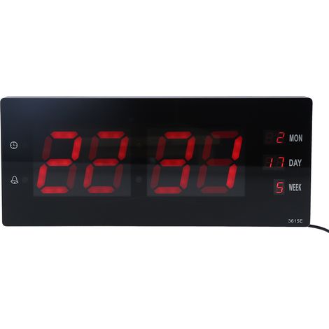 Horloge murale électronique créative à calendrier perpétuel LED simple 100-240 V, horloge lumineuse, horloge électronique pour e-commerce, norme européenne (1/5)