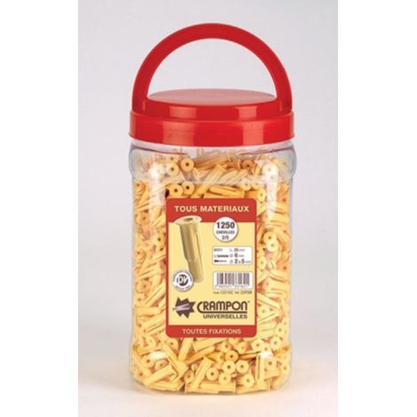 1250 Dübel mit Krampen 2/5 beige VINMER - Ø Bohrung 6 mm - 133162