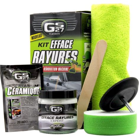 Kit efface rayures pour carrosserie – Élimine rayures superficielles et semi-profondes – Action mécanique rapide – CL162020 – Gs27 (1/5)
