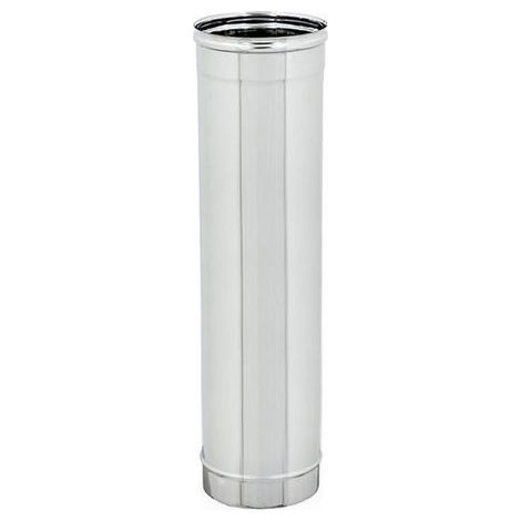 Tubo acciaio inox per canna fumaria 50 100 cm diverse misure - zinco calabria (1/2)