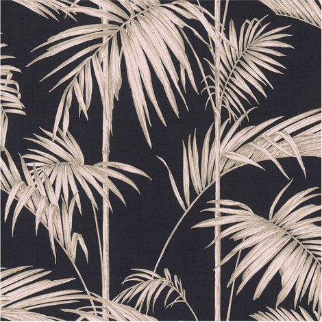 Nature wallpaper wall Profhome 369191 non-woven wallpaper slightly textured with jungle elements matt pink bronze black 5.33 m2 (57 ft2)